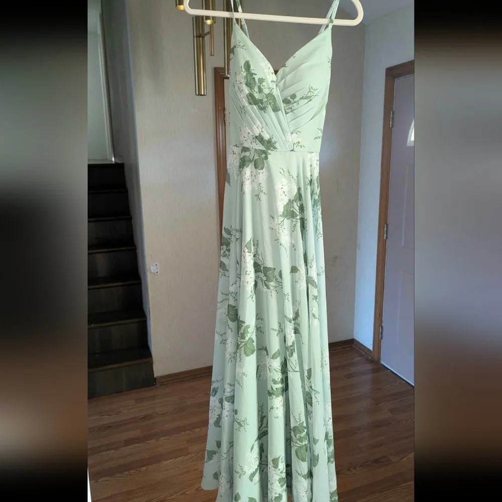 AW Bridal Elegant Floral Maxi Dress Size 4 - Picture 2 of 7